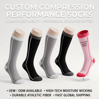 Chaussettes de sport personnalisables pour adolescents et adultes, chaussettes de compression, absorbant la transpiration, chaussettes de football antidérapantes, chaussettes de cyclisme avec logo personnalisé, chaussettes de printemps