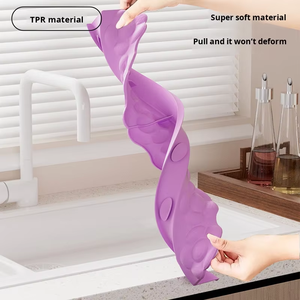 Paraspruzzi per Cucina, Barriera Anti-Schizzi per Piscina, Divisorio a Forma di Prugna, Protezione per Lavabo e Piano di Lavoro in PP, Anti-Olio con Forte Adesione - Product Image 5