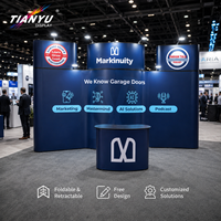 Stand d'exposition pliable TIANYU avec graphisme PVC personnalisé, comptoir d'information pour événements d'entreprise et marketing