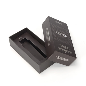 Boîte d'emballage en carton brun biodégradable personnalisée pour vendeurs, avec couvercle en deux parties et inserts, pour huiles essentielles - Product Image 1