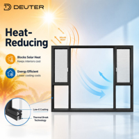 Ventanas Abatibles y Giratorias de Aluminio de 2.0 mm para Climas Cálidos, Rotura Térmica, Triple Sellado, Triple Acristalamiento Low-E, Eficiencia Energética