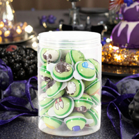 Fabrieksdirect verkoop Halal 3D springende fruitige gummy snoepjes fruit sandwich ogen boze pompoen kitten Halloween grappige hot style