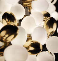 Lustres et suspensions modernes horizontaux pour salle à manger d'hôtel sur mesure, boule de verre, plafond, grand lustre en verre de Murano