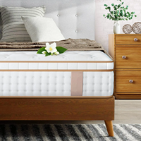 Matelas roulé 12 pouces en mousse à mémoire de forme gel et ressorts ensachés, avec mousse polyuréthane, pour chambre à coucher, pour un sommeil réparateur