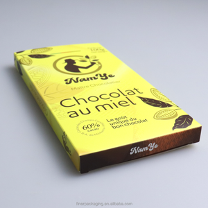 Encuentra un icono similar: Caja de embalaje plegable de lujo premium con logotipo personalizado certificado, de calidad alimentaria, dorada, para barras de chocolate dulce. - Product Image 3