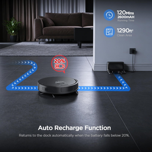 Robot aspirateur et serpillière domestique intelligent, pour nettoyage humide et sec, avec réservoir d'eau - Product Image 5