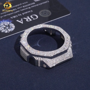 Design Offre Spéciale Tendance GA2100 Montres Cas 925 Argent Moissanite Pass Diamant Test Buss Down <span class=keywords><strong>Montre</strong></span> Lunette - Product Image 5