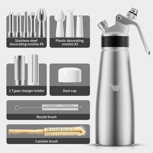 เครื่องตีวิปครีมโลหะ ทำความสะอาดง่าย ปลอดสาร BPA ขนาด 1 ไพน์ต์/500 มล. พร้อมคู่มือภาษาอังกฤษสำหรับทำกาแฟโฮมเมด - Product Image 2