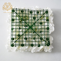 Dekorasi Dinding Bunga Mawar Buatan dari Kain Sutra Sentuhan Alami Kecil 35x35cm Persegi untuk Pesta Pernikahan