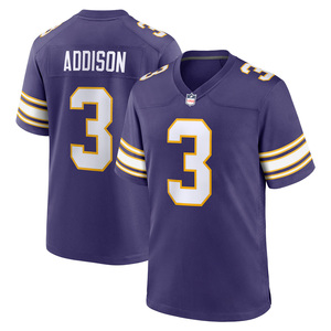 Maillot de football américain classique violet Minnesota 2026 personnalisé, chemises brodées, uniformes de jeunes brodés, vêtements de sport avec logos - Product Image 2