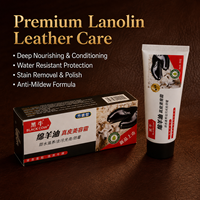 Hei Niu - Betún para Zapatos de Cuero con Aceite de Oveja, 70g, en Envase con Diseño en Relieve 'Black Bull', Fácil de Limpiar, Sensación Táctil Única y Tridimensional