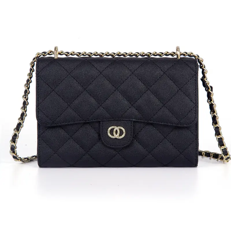 Wholesale Ladies Shoulder Bag black leather Handbag Designer Crossbody Tote Handbag for Women