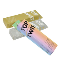 Petites boîtes d'emballage personnalisées de boîte de carton pliante jaune Gary rose pour l'emballage cosmétique de médecine