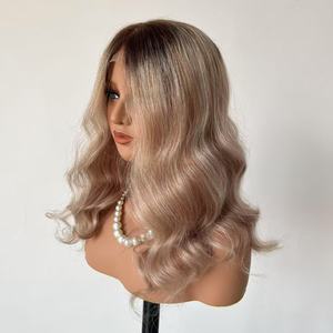 Pelucas de <span class=keywords><strong>Cabello</strong></span> Humano <span class=keywords><strong>Chino</strong></span> con Frente de Encaje 13x6, Pelucas de <span class=keywords><strong>Cabello</strong></span> Humano con Ondas Corporales, <span class=keywords><strong>Balayage</strong></span> - Product Image 1