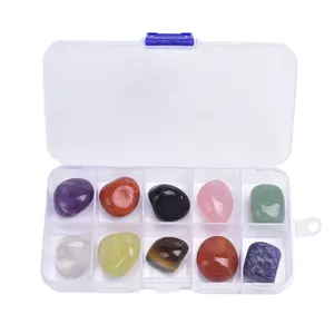 Natural crystal ore specimen box crystal tone cube agate raw stone science teaching gift