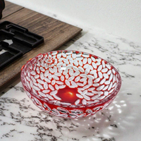 Élégant ensemble bol de service et assiette en cristal de 8 pouces Design poli pour mariage maison ou cuisine présentoir lavable au lave-vaisselle