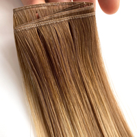 Cheveux humains doublement étirés, qualité supérieure Remy, couleur Balayage # Extensions de cheveux Hankow, toutes les couleurs, teintables, micro-link