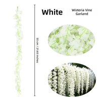 Guirlande de fleurs de cerisier artificielles semi-faites à la main en soie, décoration suspendue pour plafond de mariage