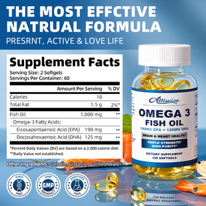 Capsules d'huile de poisson oméga <span class=keywords><strong>3</strong></span> pour adultes, riches en DHA et EPA, anti-âge, pour la santé de la peau, des yeux, du cœur, du cerveau, soutien du système immunitaire - Product Image 2