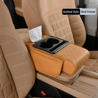 Organisateur de siège arrière de voiture en cuir avec 1 à 3 compartiments, support multifonctionnel pour siège arrière et porte-gobelet, emplacement pour mouchoirs