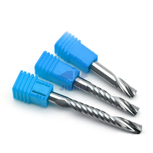 เครื่องกัด<span class=keywords><strong>1F</strong></span> JR111คาร์ไบด์แกนเดี่ยวทรงขลุ่ยสำหรับงานไม้อลูมิเนียม MDF ขนาด3.175มม. - Product Image 1