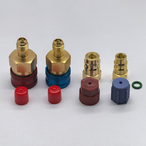 Nuevo acoplador de conector rápido R1234yf a R134A, conectores de alta/baja presión <span class=keywords><strong>para</strong></span> <span class=keywords><strong>aire</strong></span> <span class=keywords><strong>acondicionado</strong></span> de coche, accesorio de refrigerante de latón - Product Image 1