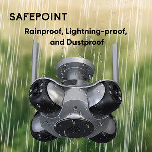 Regis Kamera <span class=keywords><strong>CCTV</strong></span> IP WiFi 4K 8MP, kamera <span class=keywords><strong>CCTV</strong></span> 360 derajat deteksi manusia App putar empat lensa nirkabel keamanan jaringan Audio Cloud dua arah - Product Image 4