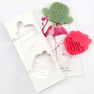 Moule en silicone écologique pour crème, motif cactus et fraise, plateau à glaçons 2 cavités, sans BPA, fabrication artisanale OEM/ODM - Product Image 2