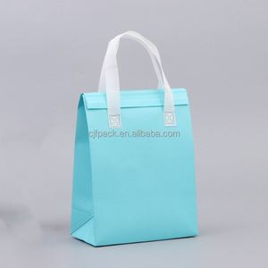 Bolsa de transporte personalizada al por mayor, no tejida, con aislamiento de papel de aluminio, reciclable, apta para alimentos, para pan y sándwiches, para supermercado, con asa larga - Product Image 5