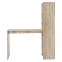 Bureau d'angle en L de luxe français avec étagère intégrée, en bois, pour ordinateur et maison, avec armoire