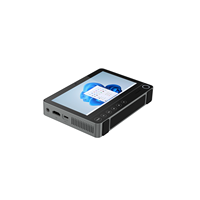 Mini PC compact gris foncé avec écran tactile, processeur Intel N300, 16 Go de RAM, ordinateur de bureau portable de petite taille pour la maison, le bureau et les entreprises