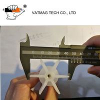 Aimant permanent haute performance moulé par injection, aimant en ferrite à 2 pôles, rotor de pompe submersible, aimant de rotor