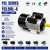 Moteur de ventilateur électrique asynchrone monophasé à induction AC haute efficacité 220V 1,5 CV 2 CV 60Hz IEC CCC CE