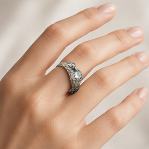 Anello Creativo con Colibrì e Zirconi Blu Micro Pavé per Donne, Regalo di Compleanno, Gioielli alla Moda - Product Image 2