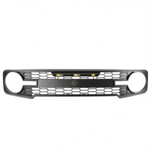 Calandre de pare-chocs avant noire en ABS pour Ford Bronco avec feux LED, accessoire extérieur compatible avec le modèle 2022 - Product Image 1