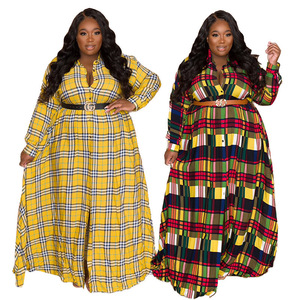 Z3153 <span class=keywords><strong>taglie</strong></span> forti abbigliamento <span class=keywords><strong>donna</strong></span> autunno sorella abito ampio stampa ampia gonna - Product Image 1