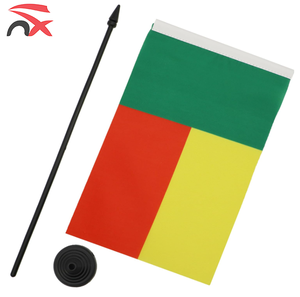 Precio al por mayor de alta calidad pequeño Mini <span class=keywords><strong>Benin</strong></span> escritorio <span class=keywords><strong>bandera</strong></span> Mesa Oficina banderas escritorio banderas con soporte - Product Image 3