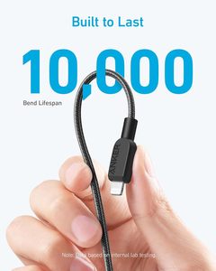 Cable USB C a iOS Anker 310 de 3 pies/6 pies, trenzado de nailon, 8 pines, certificado para la serie 14, 13, 12, A81A5, A81A6, carga de alta velocidad - Product Image 6