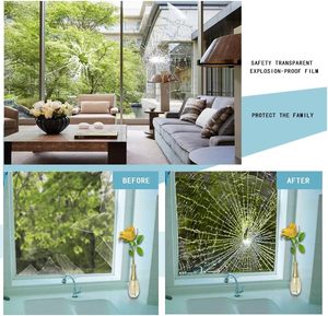 Bảo vệ an toàn 2mil 4mil 8mil 12mil 16mil xe trong suốt <span class=keywords><strong>Tint</strong></span> phim an ninh loạt cửa sổ Xây Dựng Phim - Product Image 4