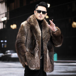 <span class=keywords><strong>Cappotto</strong></span> Invernale di Lusso da <span class=keywords><strong>Uomo</strong></span> con Calda Pelliccia Sintetica di <span class=keywords><strong>Visone</strong></span>, Elegante Soprabito Parka con Decorazione a Bottoni - Product Image 4