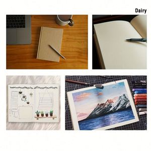 Custom A5 Kraft Paper Thread Sewing Bound 80 Sheets Hardcover Office Notebook Supplies - Product Image 3