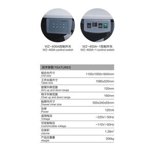 Table d'optométrie automatique Vigen WZ-400A avec fauteuil électrique 1100 mm x 1000 mm pour examen de l'acuité visuelle - Product Image 5