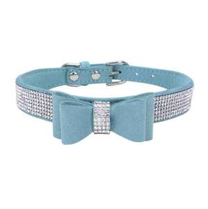 Accesorios para mascotas, <span class=keywords><strong>collar</strong></span> de cuero con nudos de lazo ostentosos para perros, productos para mascotas, pajarita - Product Image 3