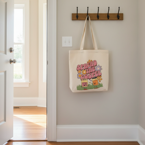 빈티지 스타일 스프레드 복음 기독교 재사용 가능한 토트 백 맞춤 패션 숄더 예수 신앙 코튼 캔버스 선물 토트 백 - Product Image 4