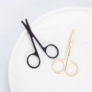 Mini Acero inoxidable curvado redondo aseo pequeño corte de cejas punta redonda maquillaje belleza nariz pelo cejas tijeras - Product Image 2