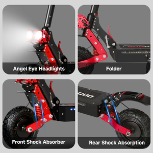 Scooter Eléctrico de Almacén de la UE y el Reino Unido, 3600w, Motor Dual, 48v, 21Ah, Todoterreno, Tres Frenos de Disco, para Desplazamientos Urbanos para Adultos, Scooter Eléctrico con Certificación CE y UL - Product Image 4