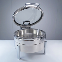 Plat à chafing en acier inoxydable argenté, chauffe-plats de luxe moderne pour hôtels et restaurants, ensemble de buffet pour mariages et réceptions