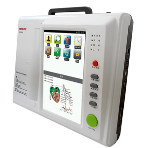 Hongbang HB1012 Portable 12-Lead ECG Machine Full-Screen Touch Automatic Analysis Built-In Battery CE Certified - Product Image 2
