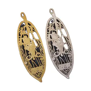 Free mold charge customized shape and size etched engraved Gold plated metal jewelry necklace logo tags