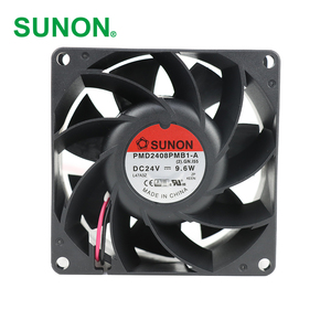 Sunon PMD2408PMB1-A (2) .gn I55 80x80x38มม. 0.40A 24VDC 9.6W 5700rpm ลูกปืนแกน84.1CFM พัดลมระบายความร้อน - Product Image 1